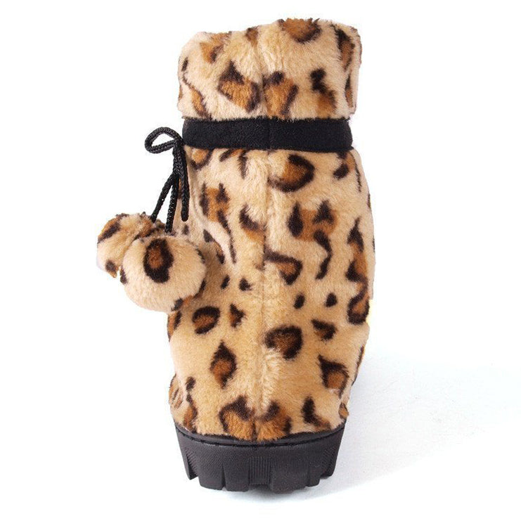 Leopard and Black Micro Boot