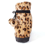Leopard and Black Micro Boot
