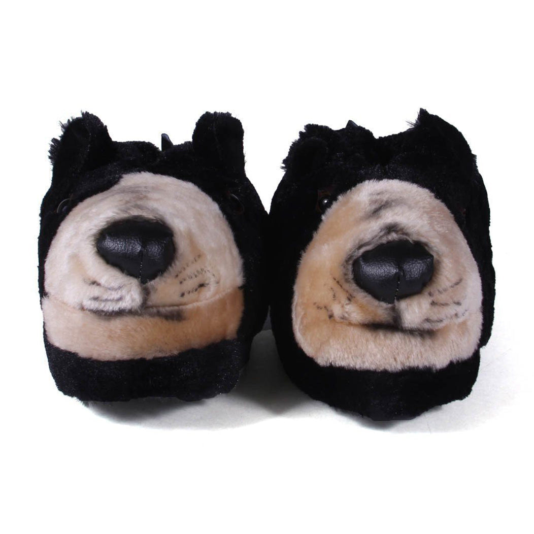 Black Bear Comfy Animal Slippers