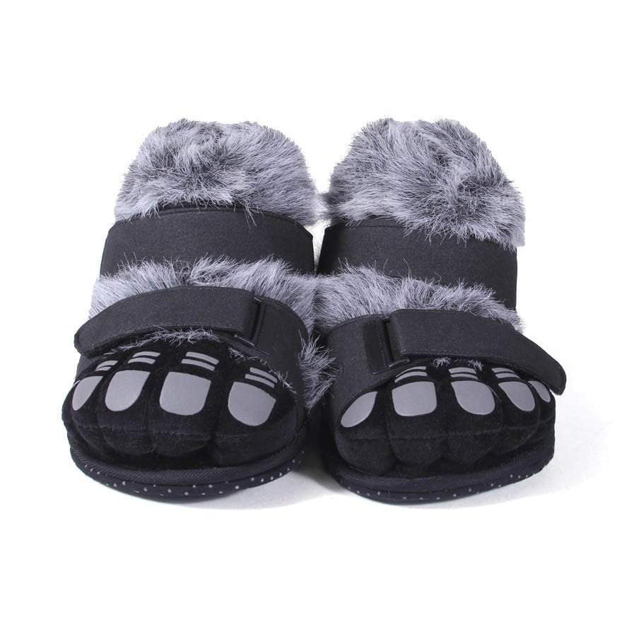 Gray and Black Hairy Feet