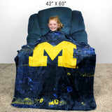 Michigan Wolverines Sublimated Soft Throw Blanket
