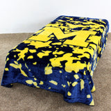 Michigan Wolverines Plush Throw Blanket, Bedspread, 86" x 63"