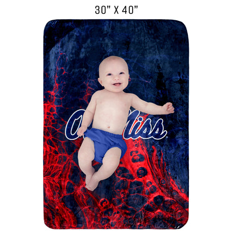 Ole Miss Rebels Sublimated Soft Throw Blanket
