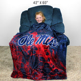 Ole Miss Rebels Sublimated Soft Throw Blanket