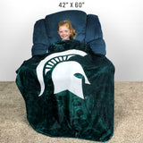 Michigan State Spartans Sublimated Soft Throw Blanket