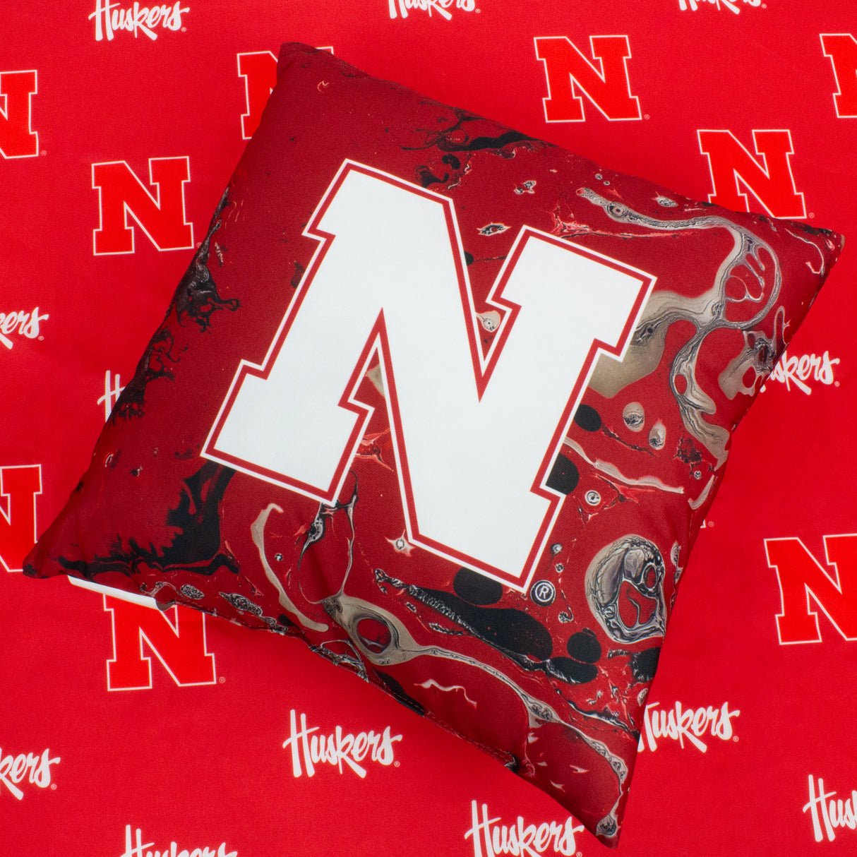 Nebraska Cornhuskers 2 Sided Color Swept Decorative Pillow, 16" x 16"