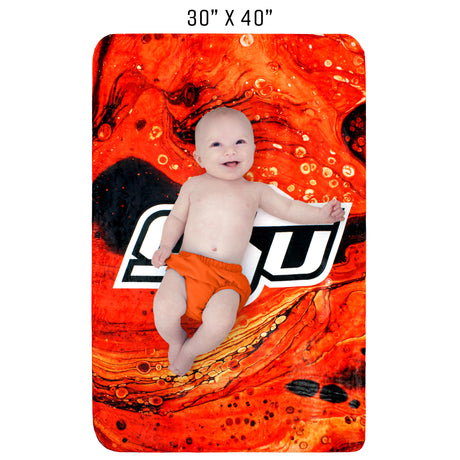 Oklahoma State Cowboys Sublimated Soft Throw Blanket