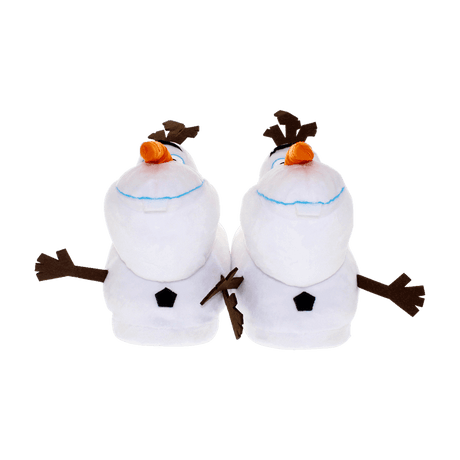 Plush Olaf snowman slippers with a soft cushioned footbed