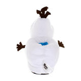 Pair of Olaf Frozen slippers in white plush with orange carrot noses