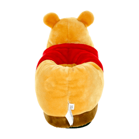 Pair of Winnie the Pooh slippers in soft yellow plush with rounded ears