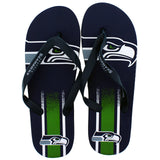 Seattle Seahawks FOCO Big Logo Flip Flops