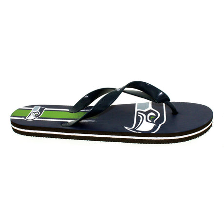 Seattle Seahawks FOCO Big Logo Flip Flops