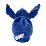 Pair of blue Stitch slippers in soft plush with character face detail