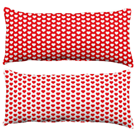 Heart Pattern Double Sided Throw Pillow, 2 Sizes