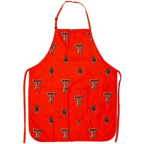 Texas Tech Red Raiders Grilling Tailgating Apron with 9" Pocket, Adjustable