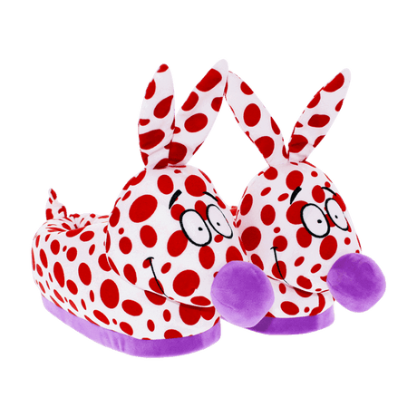 Red & White Woozle Slippers