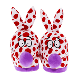 Red & White Woozle Slippers