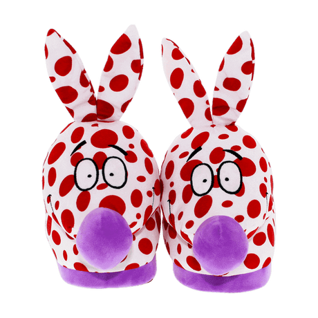 Red & White Woozle Slippers