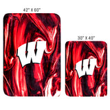 Wisconsin Badgers Sublimated Soft Throw Blanket
