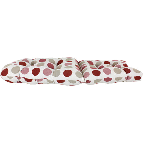 Garnet and Gray Big Dots Adirondack Cushion