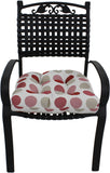 Garnet and Gray Big Dots Indoor / Outdoor Seat Cushion Patio D Cushion