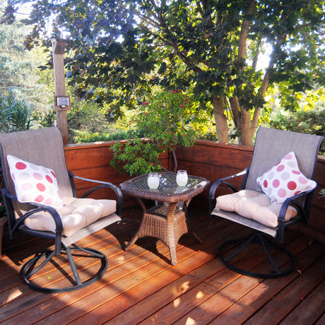 Garnet and Gray Big Dots Outdoor Decorative Pillow