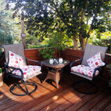 Garnet and Gray Big Dots Outdoor Decorative Pillow