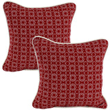 Garnet Harley Line Weave Outdoor Decorative Pillow