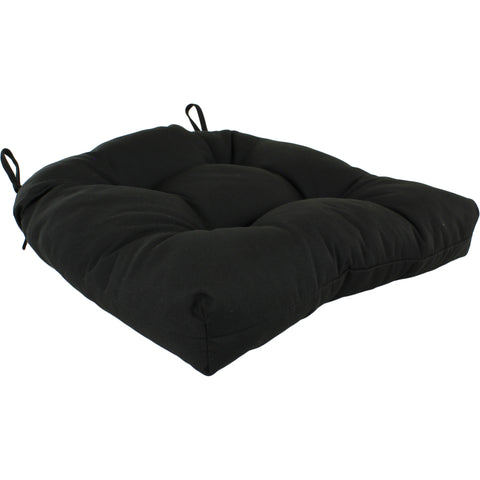 Black Indoor / Outdoor Seat Cushion Patio D Cushion