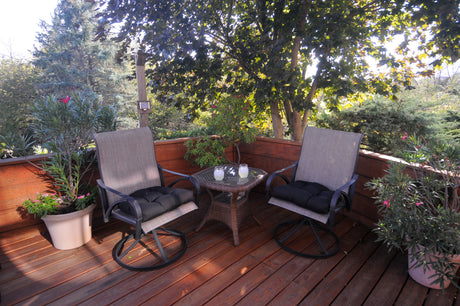 Black Indoor / Outdoor Seat Cushion Patio D Cushion