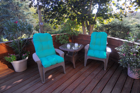 Turquoise Adirondack Indoor Outdoor Chair Cushion