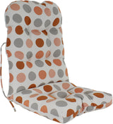 Tuscan Orange and Gray Big Dots Adirondack Cushion