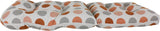 Tuscan Orange and Gray Big Dots Adirondack Cushion