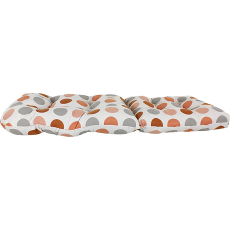 Tuscan Orange and Gray Big Dots Adirondack Cushion