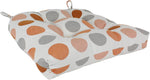 Tuscan Orange and Gray Big Dots Indoor / Outdoor Seat Cushion Patio D Cushion