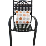 Tuscan Orange and Gray Big Dots Outdoor Decorative Pillow