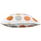 Tuscan Orange and Gray Big Dots Outdoor Decorative Pillow