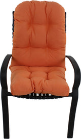 Tuscan Orange Canvas Adirondack Cushion
