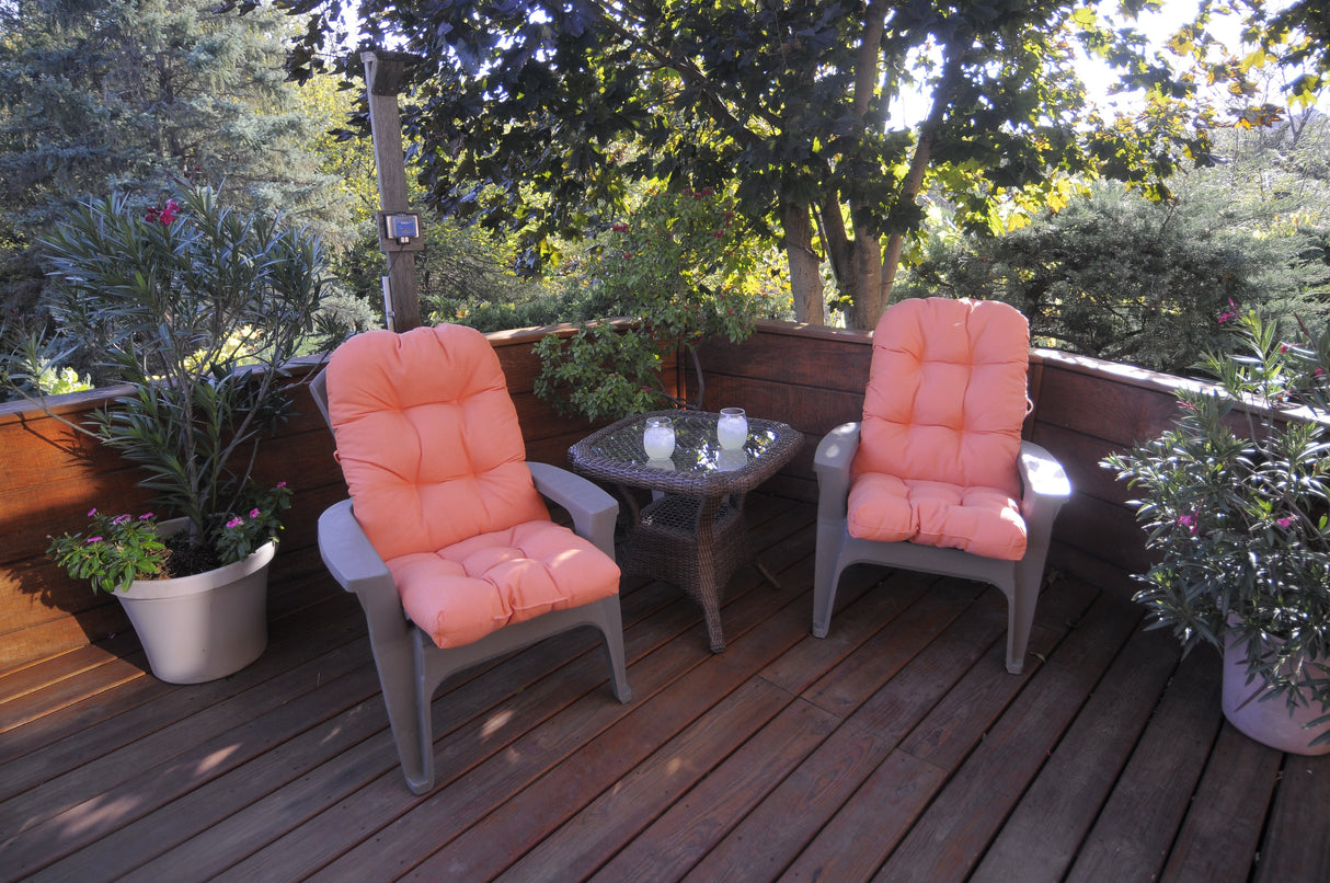 Tuscan Orange Canvas Adirondack Cushion