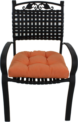 Tuscan Orange Canvas Indoor / Outdoor Seat Cushion Patio D Cushion