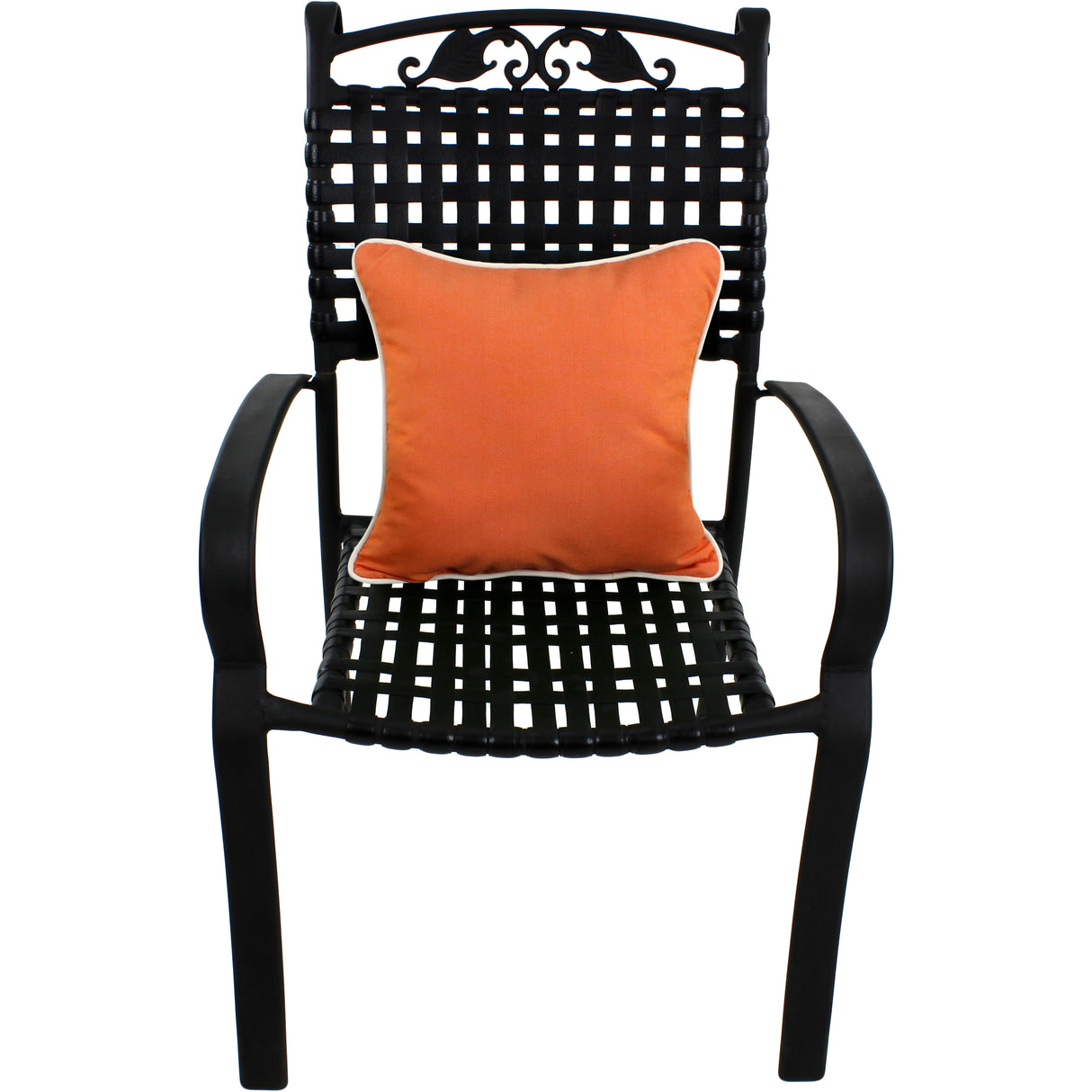 Tuscan Orange Canvas Outdoor Decorative Pillow