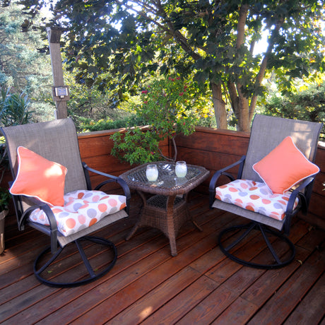 Tuscan Orange Canvas Outdoor Decorative Pillow