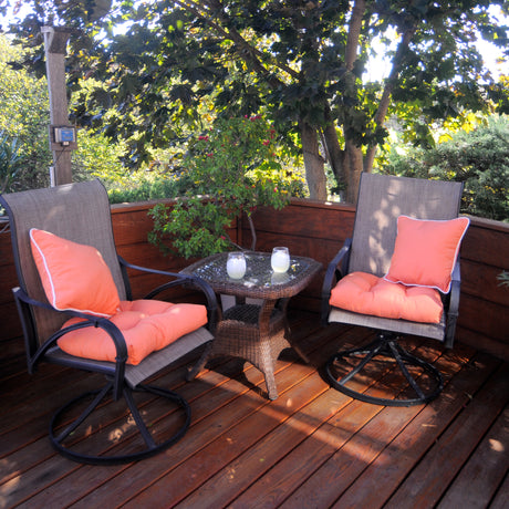 Tuscan Orange Canvas Outdoor Decorative Pillow