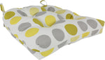 Citron Yellow and Gray Big Dots Indoor / Outdoor Seat Cushion Patio D Cushion