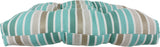 Lakeside Teal Parker Stripe Indoor / Outdoor Seat Cushion Patio D Cushion