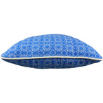 Azure Blue Harley Line Weave Outdoor Decorative Pillow