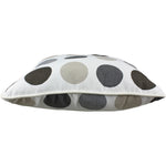 Charcoal and Gray Big Dots Outdoor Decorative Pillow
