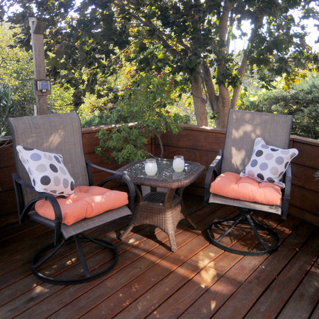 Charcoal and Gray Big Dots Outdoor Decorative Pillow