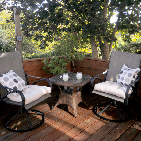 Charcoal and Gray Big Dots Outdoor Decorative Pillow