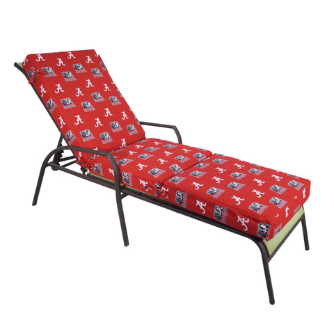 Alabama Crimson Tide Three Piece Chaise Lounge Cushion